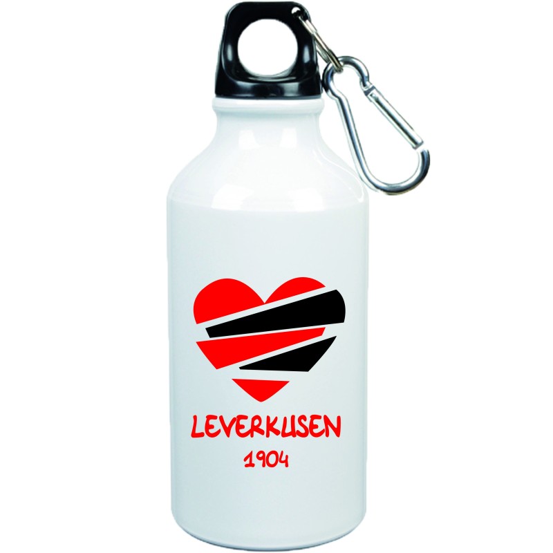 Borraccia Leverkusen cuore spezzato con moschettone - 500 ml. - Sport tempo libero