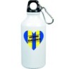 Borraccia cuore spezzato Verona gialloblu con moschettone - 500 ml. - Sport tempo libero