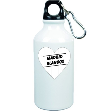 Borraccia cuore spezzato Madrid blancos con moschettone - 500 ml. - Sport tempo libero