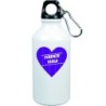 Borraccia cuore spezzato Firenze viola con moschettone - 500 ml. - Sport tempo libero