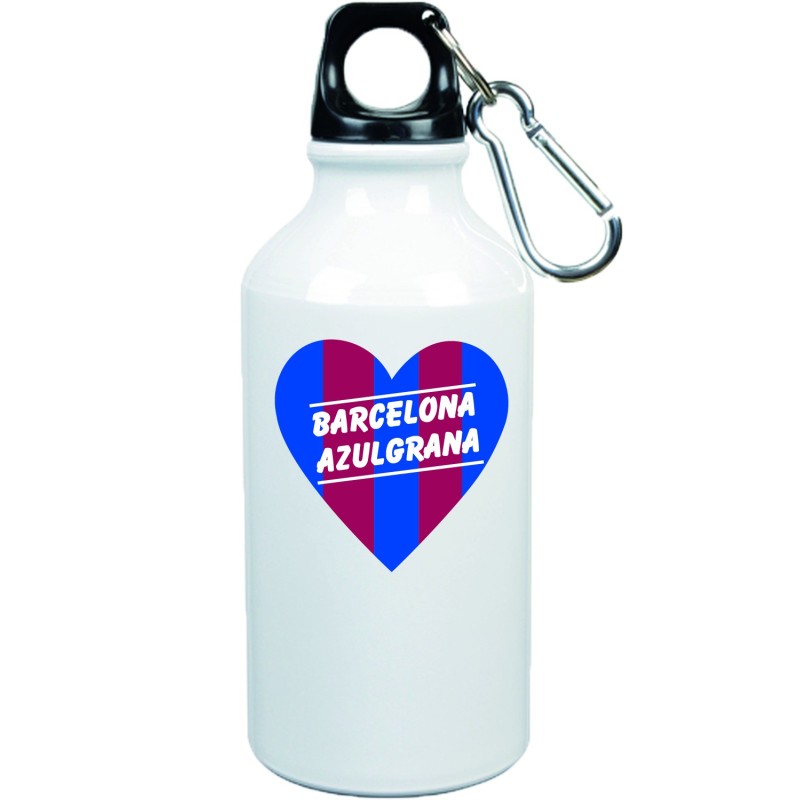 Borraccia cuore spezzato Barcellona azulgrana con moschettone - 500 ml. - Sport tempo libero