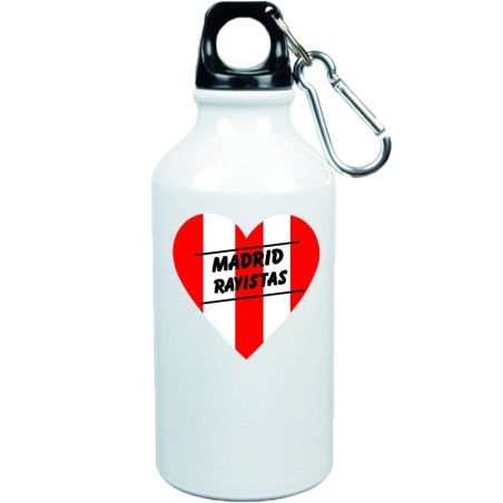 Borraccia cuore spezzato Madrid rayistas con moschettone - 500 ml. - Sport tempo libero