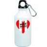 Borraccia cuore spezzato Madrid rayistas con moschettone - 500 ml. - Sport tempo libero