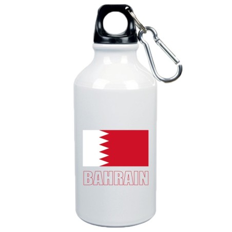 Borraccia Bahrain bandiera da 500 ml alluminio16 con moschettone - Sport tempo libero