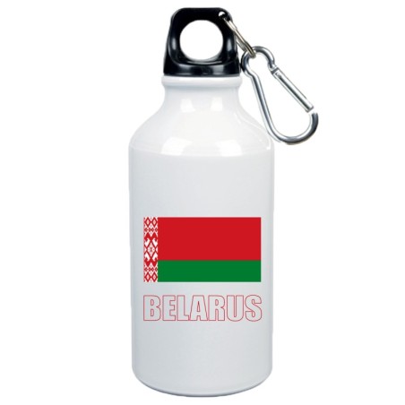 Borraccia Bielorussia bandiera da 500 ml alluminio19 con moschettone - Sport tempo libero