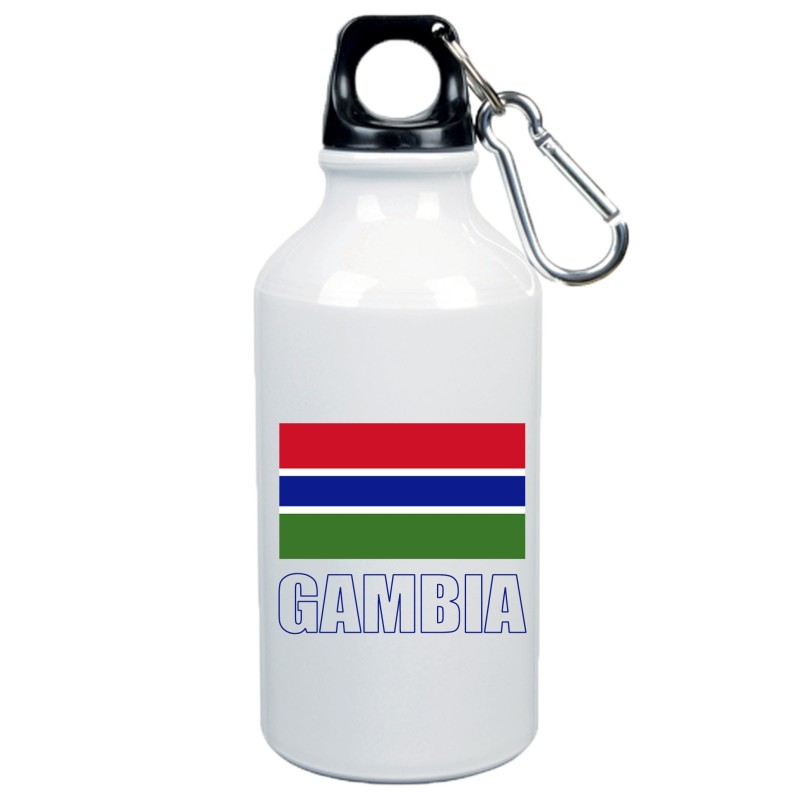 Borraccia Gambia bandiera da 500 ml alluminio76 con moschettone - Sport tempo libero