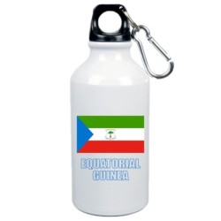 Borraccia Guinea Equatoriale bandiera da 500 ml alluminio63 con moschettone - Sport tempo libero