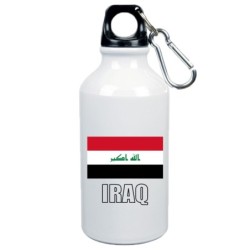 Borraccia Iraq bandiera da 500 ml alluminio100 con moschettone - Sport tempo libero