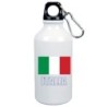 Borraccia Italia bandiera da 500 ml alluminio 104 con moschettone - Sport tempo libero