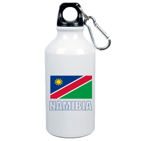 Borraccia Namibia bandiera da 500 ml alluminio145 con moschettone - Sport tempo libero