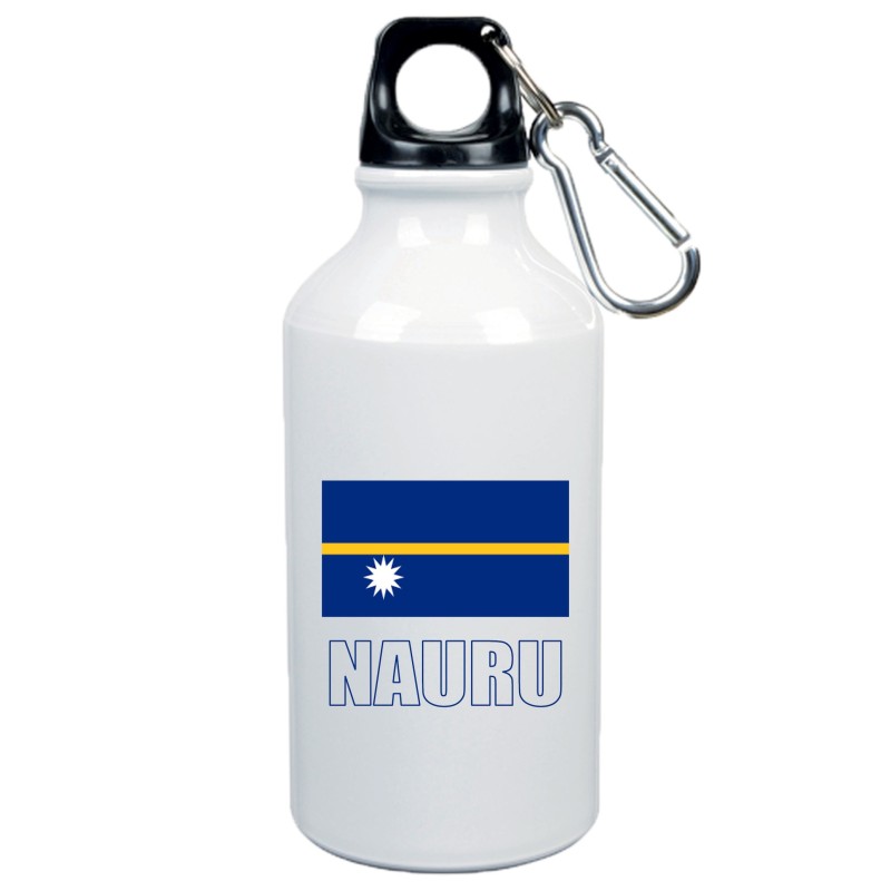 Borraccia Nauru bandiera da 500 ml alluminio146 con moschettone - Sport tempo libero