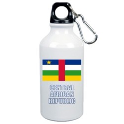 Borraccia Repubblica centrafricana bandiera da 500 ml alluminio39 con moschettone - Sport tempo libero