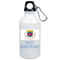 Borraccia Saint Barthelemy bandiera da 500 ml alluminio176 con moschettone - Sport tempo libero