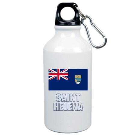 Borraccia Saint Helena bandiera da 500 ml alluminio177 con moschettone - Sport tempo libero