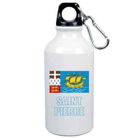 Borraccia Saint Pierre bandiera da 500 ml alluminio181 con moschettone - Sport tempo libero