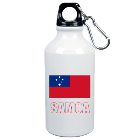 Borraccia Samoa bandiera da 500 ml alluminio183 con moschettone - Sport tempo libero