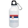 Borraccia Serbia bandiera da 500 ml alluminio188 con moschettone - Sport tempo libero