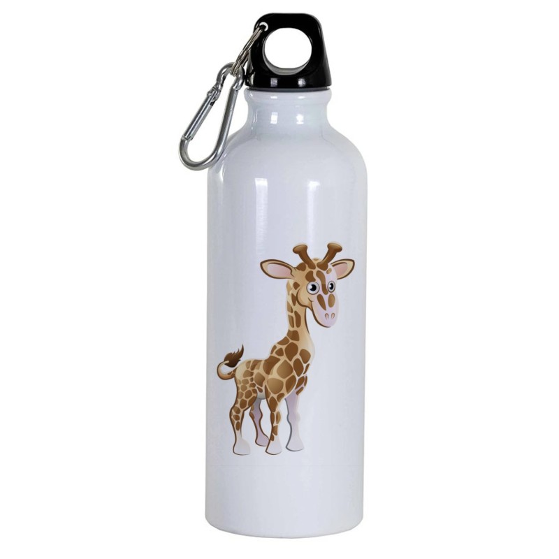 Borraccia disegno giraffa -  Cartone animato da 500 ml con moschettone9 - Sport tempo libero