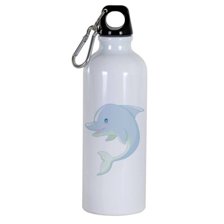 Borraccia disegno delfino -  Cartone animato da 500 ml con moschettone23 - Sport tempo libero