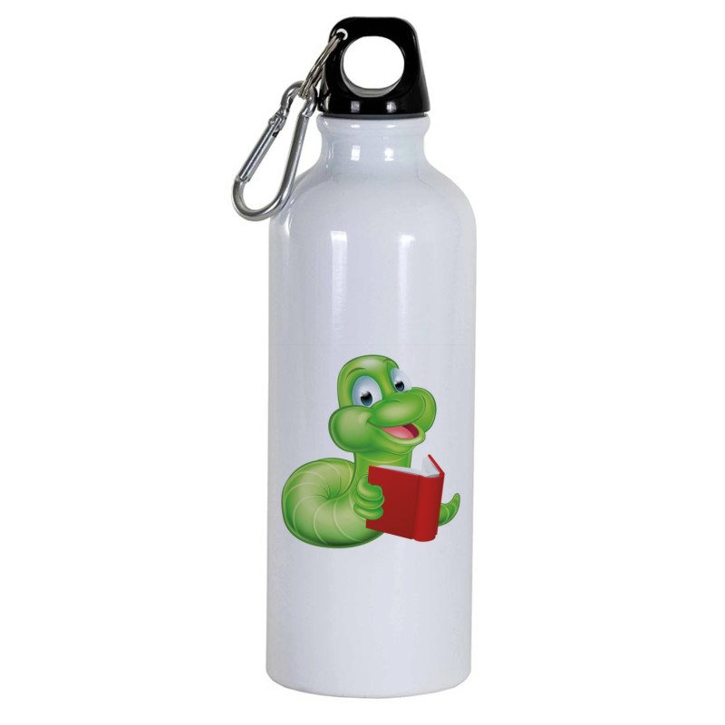 Borraccia disegno bruco -  Cartone animato da 500 ml con moschettone32 - Sport tempo libero