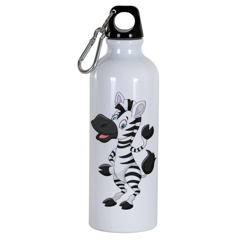 Borraccia disegno zebra in piedi  Cartone animato da 500 ml con moschettone37 - Sport tempo libero