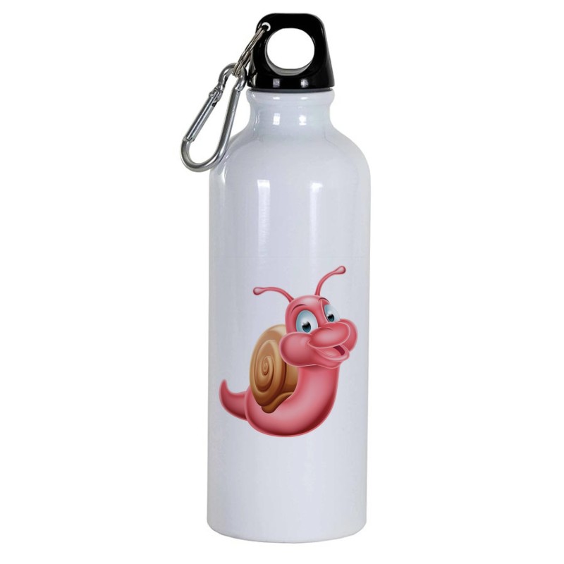 Borraccia disegno lumaca -  Cartone animato da 500 ml con moschettone66 - Sport tempo libero