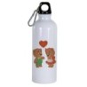 Borraccia disegno orso in amore -  Cartone animato da 500 ml con moschettone76 - Sport tempo libero