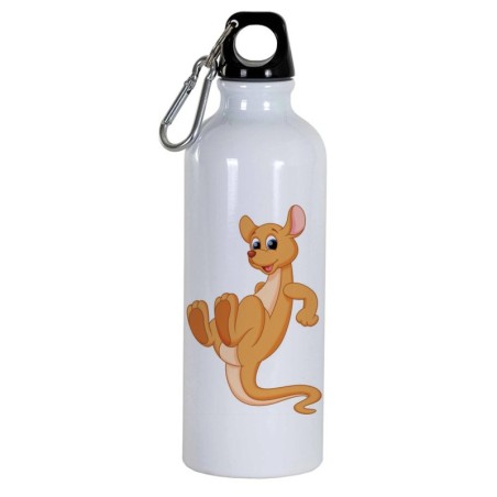 Borraccia disegno canguro -  Cartone animato da 500 ml con moschettone92 - Sport tempo libero