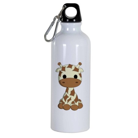 Borraccia disegno giraffa -  Cartone animato da 500 ml con moschettone101 - Sport tempo libero