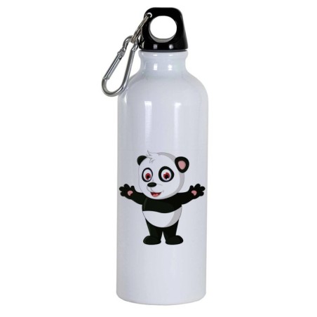 Borraccia disegno panda -  Cartone animato da 500 ml con moschettone105 - Sport tempo libero