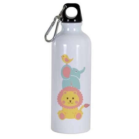 Borraccia disegno per bambino -  Cartone animato da 500 ml con moschettone111 - Sport tempo libero