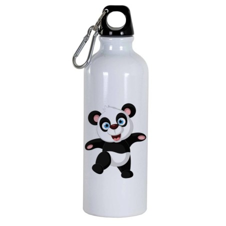 Borraccia disegno panda felice -  Cartone animato da 500 ml con moschettone115 - Sport tempo libero