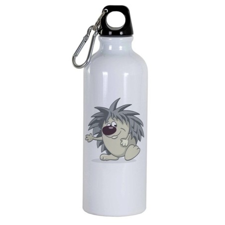 Borraccia disegno simpaticissimo riccio -  Cartone animato da 500 ml con moschettone143 - Sport tempo libero