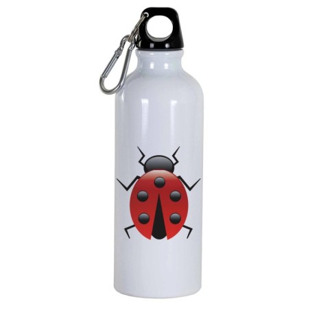 Borraccia disegno coccinella -  Cartone animato da 500 ml con moschettone194 - Sport tempo libero