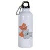 Borraccia disegno gattini affettuosi -  Cartone animato da 500 ml con moschettone215 - Sport tempo libero