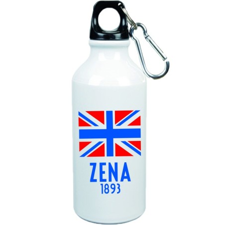 Borraccia Genova Zena con bandiera da 500 ml con moschettone - Sport tempo libero, picnic,