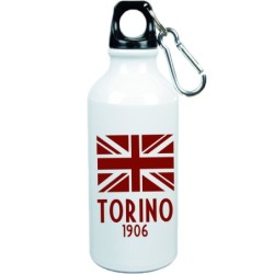 Borraccia Torino con bandiera da 500 ml con moschettone - Sport tempo libero, picnic,