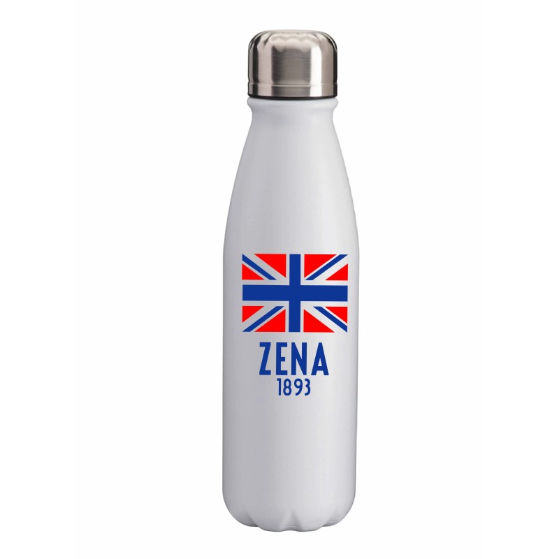 Borraccia Zena 1893 tappo piatto con bandiera serie A Sport tempo libero, picnic,  - da 500 ml