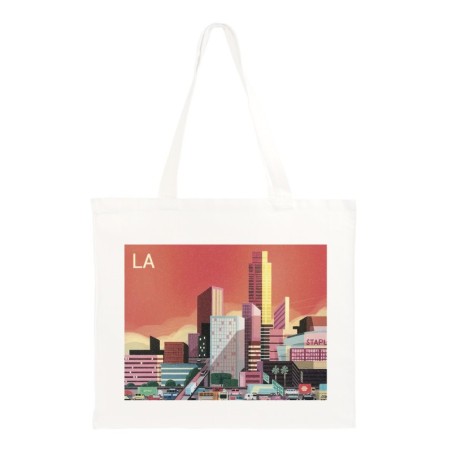 Borsa shopper L.A. Los Angeles 40x40 cm. manici lunghi66