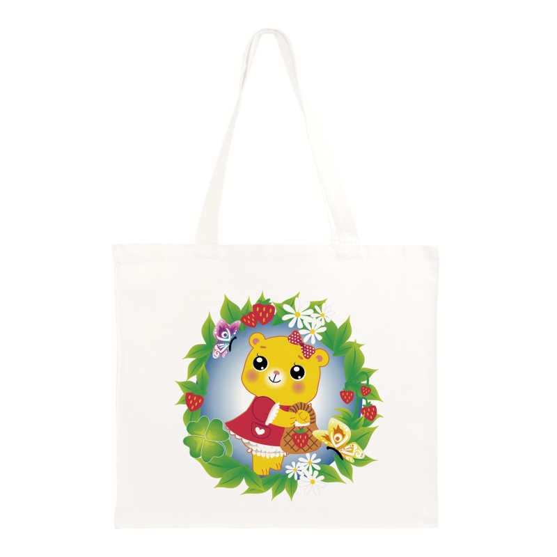 Borsa shopper Orsetto 40x40 cm. manici lunghi36