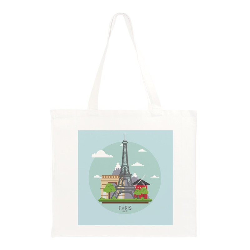 Borsa shopper Paris Torre 40x40 cm. manici lunghi67